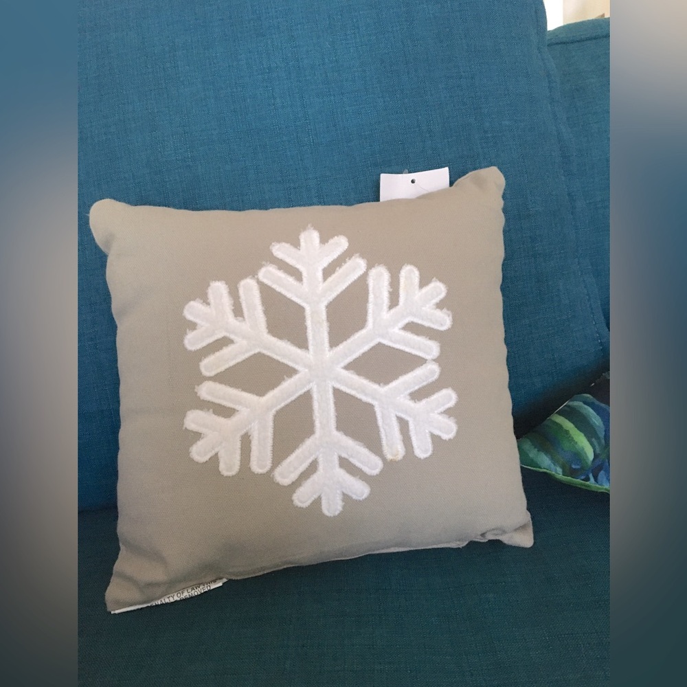 Snowflake pillow NWT